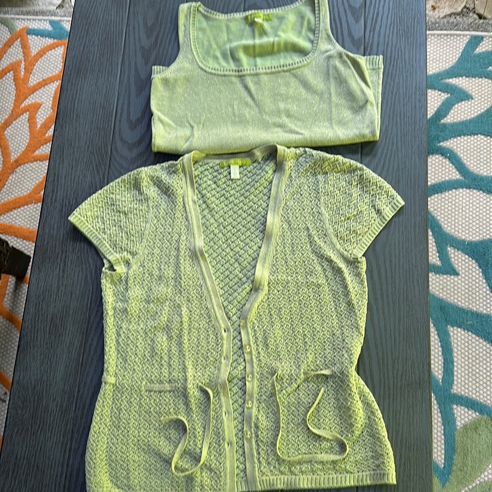 Sigrid Olsen Sparkly Cardigan & Tank - Vintage